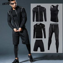 Load image into Gallery viewer, Men Sportswear Compression Sport Suits Quick Dry Running Sets Clothes Sports Joggers Training Gym Fitness Tracksuits Running Set