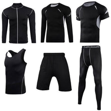 Load image into Gallery viewer, Men Sportswear Compression Sport Suits Quick Dry Running Sets Clothes Sports Joggers Training Gym Fitness Tracksuits Running Set
