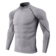 Load image into Gallery viewer, Thermo shirt high collar men's underwear sport termal tshirt long sleeve men quick dry compressed underwear clothes men bielizna