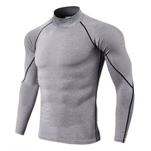 Load image into Gallery viewer, Thermo shirt high collar men's underwear sport termal tshirt long sleeve men quick dry compressed underwear clothes men bielizna